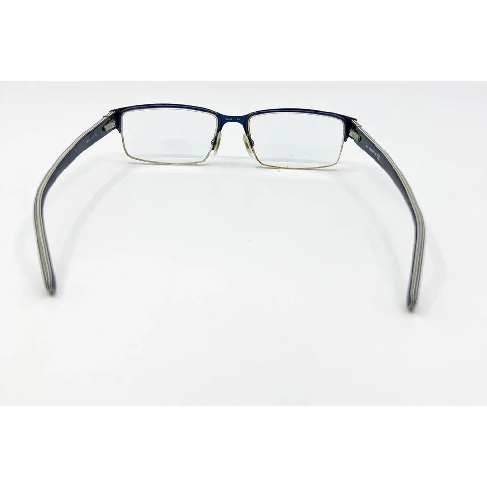 Claiborne Eyeglasses Mens Black Half Rim Rectangle CB220 58-18-150